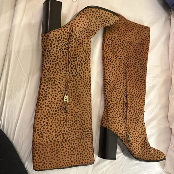 Diane Von Furstenberg Yvonne Pony hair Boots size 10 NWOT perfect - Picture 14 of 14